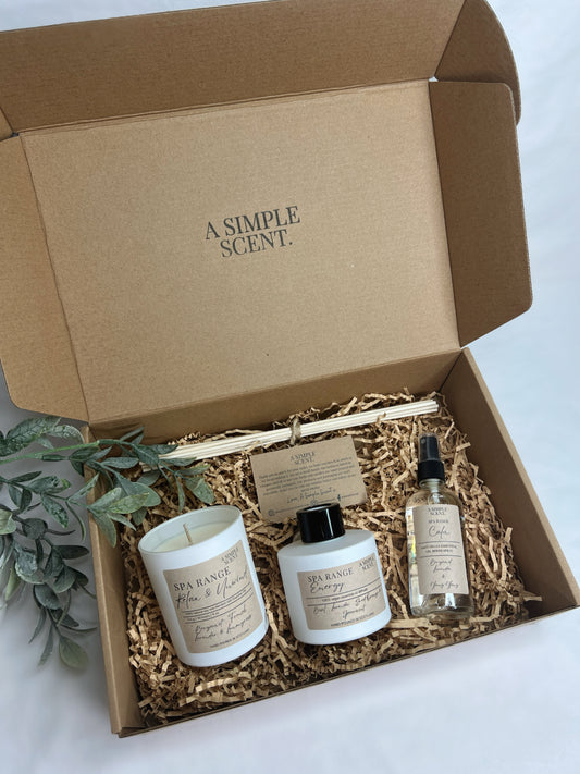 White Glass Spa Gift Set